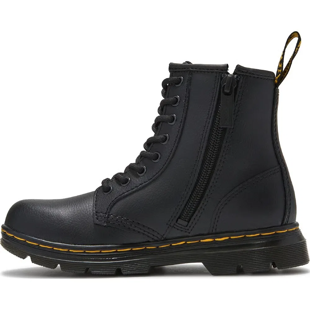 Детские ботинки Aprile на шнуровке в стиле милитари Dr. Martens, Black — фото 3