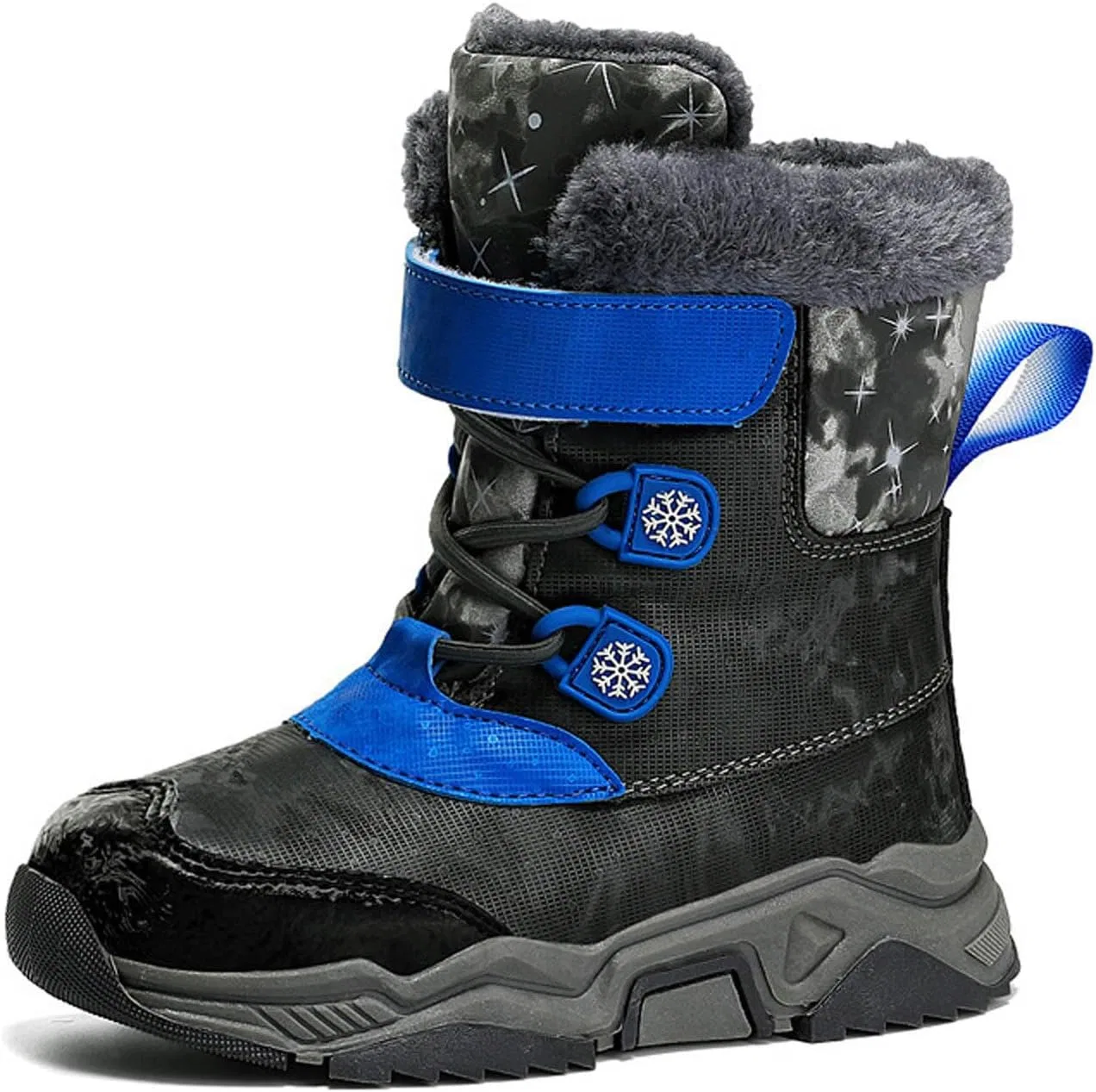 Детские зимние сапоги для девочек с липучкой и мехом Zzalalana, Dark Blue