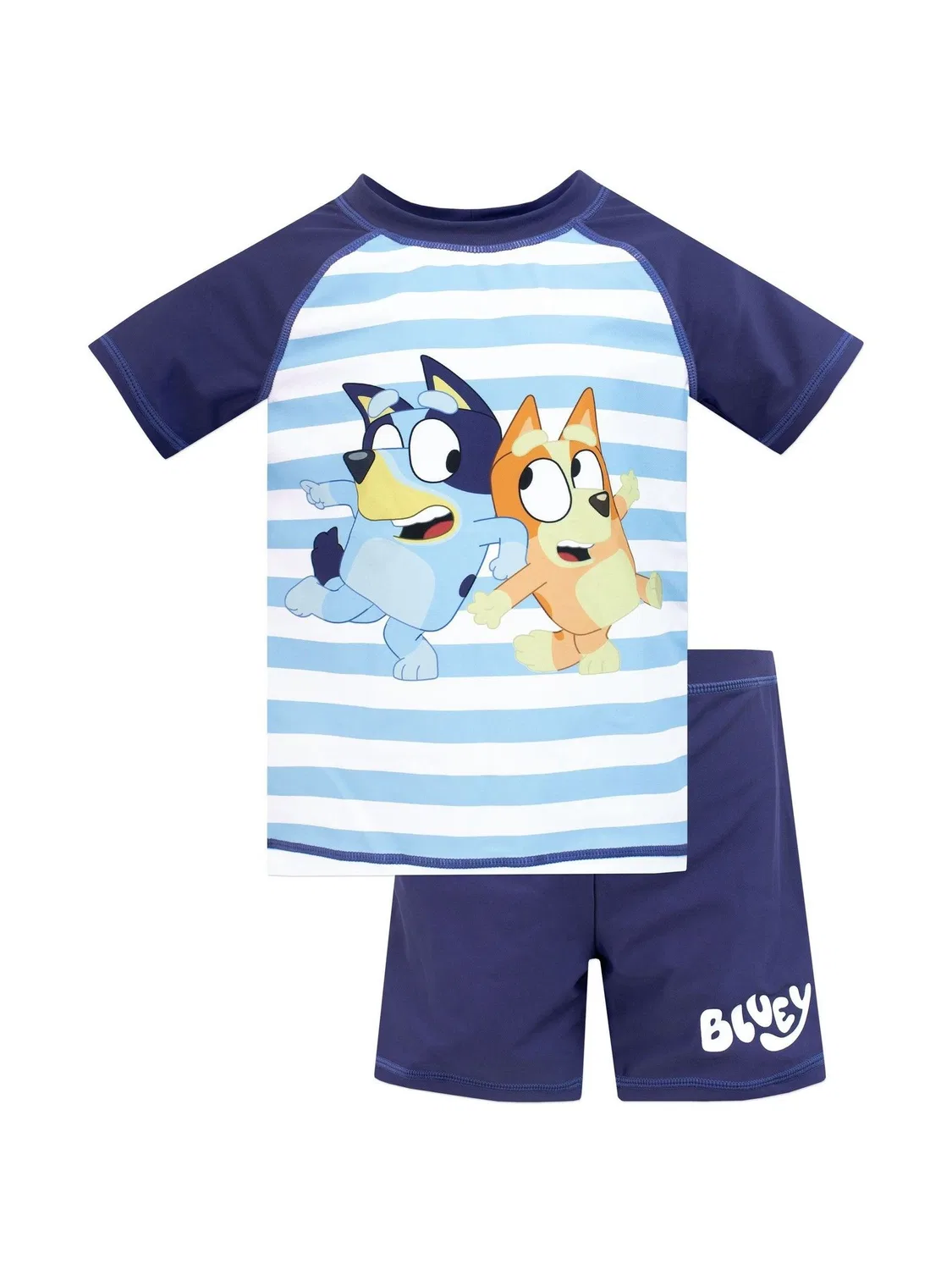 Купальник двухкомпонентный Bluey Blue Stripe Character, синий