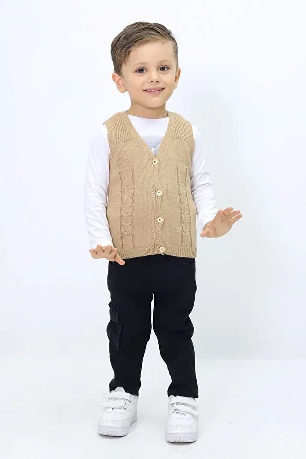 Детский кардиган с пуговицами Cloudy Kids, Beige