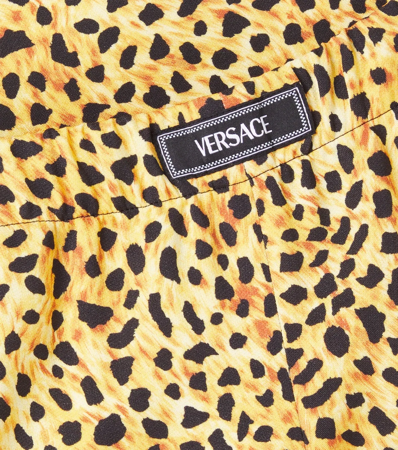 Брюки с леопардовым принтом Versace Kids, золотой — фото 3