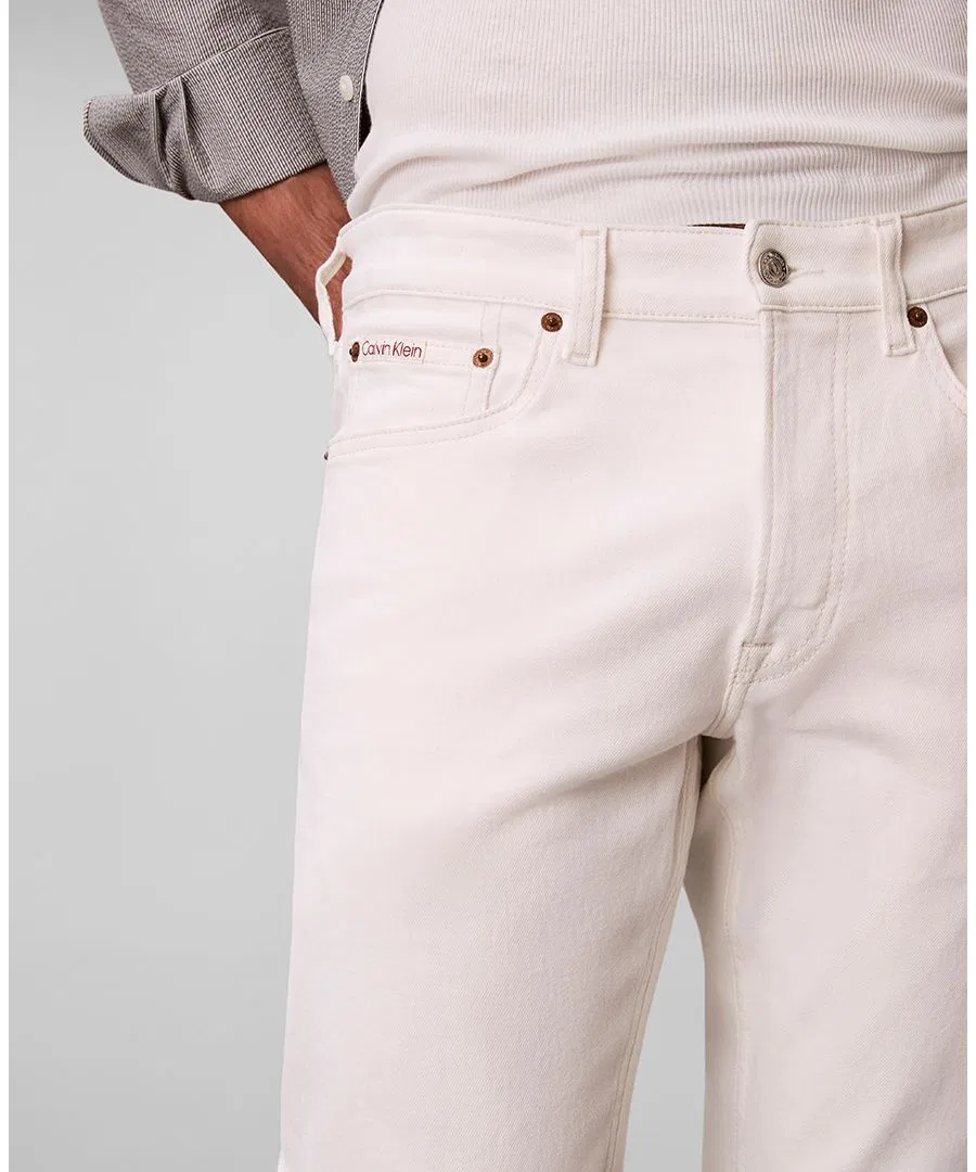 Джинсы скинни из стрейч-денима Calvin Klein, Chalk White — фото 4
