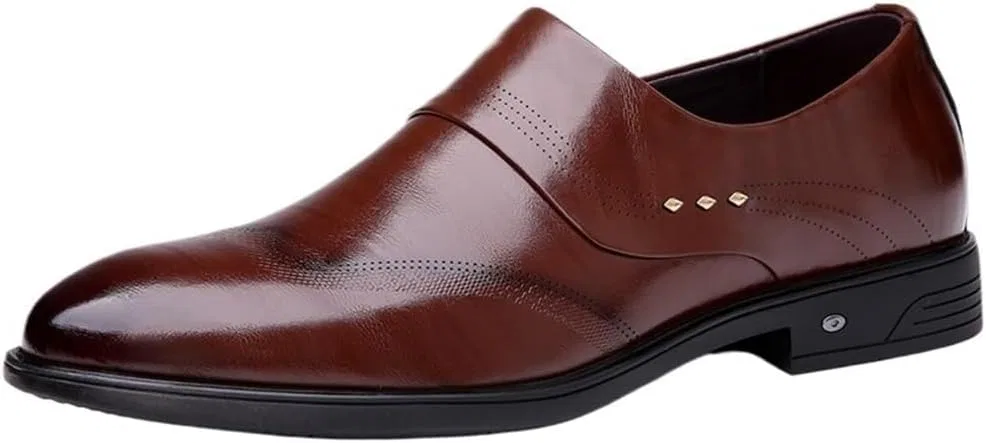Лоферы мужские кожаные, Breathable Leather Oxford Shoes, Brown UOPYNE