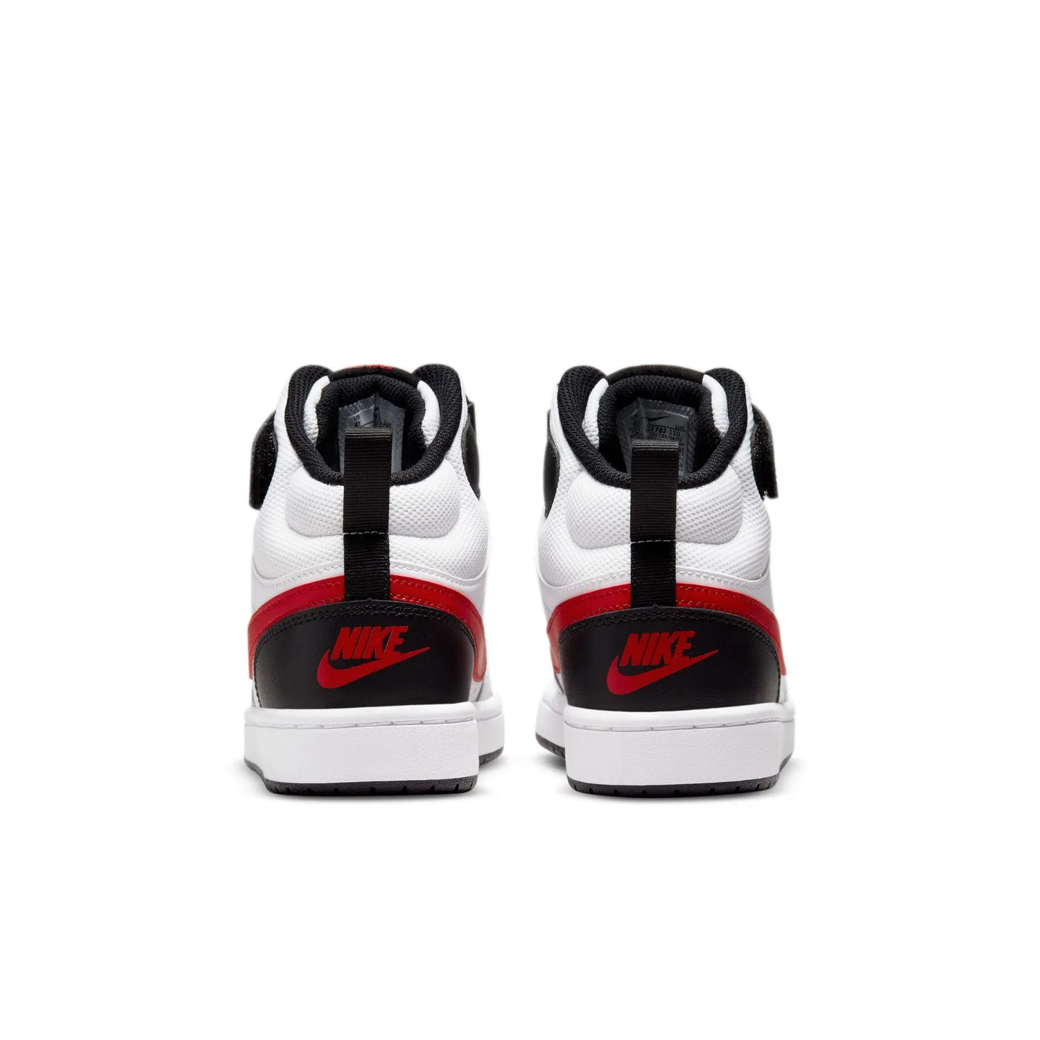 Детские кроссовки для девочек с кожаным верхом Court Borough Mid 2 NIKE, White — фото 4