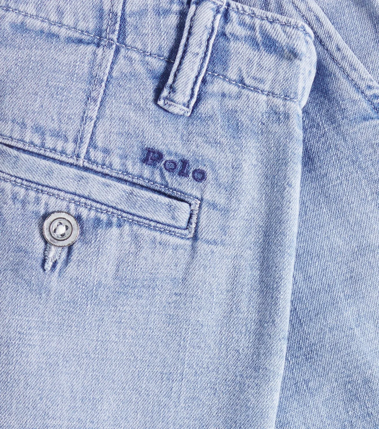 Шорты джинсовые Polo Ralph Lauren Kids, синий — фото 3