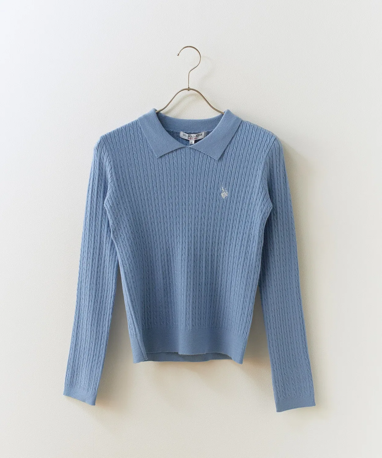 Женский свитер с длинным рукавомс логотипом U.S. POLO ASSN., цвета Саx