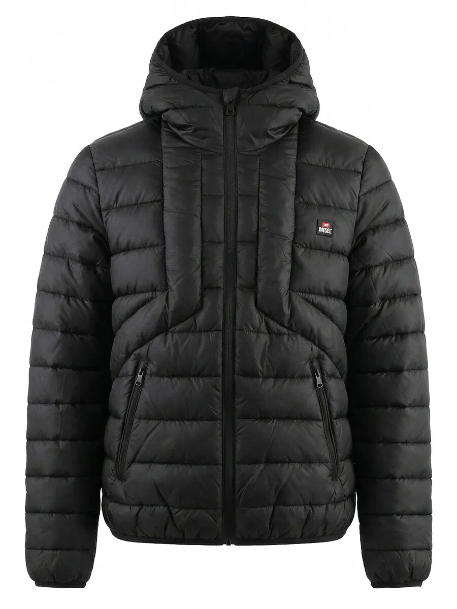 Куртка DIESEL Between-Season 'W-DWAIN-OUTHOOD' черного цвета