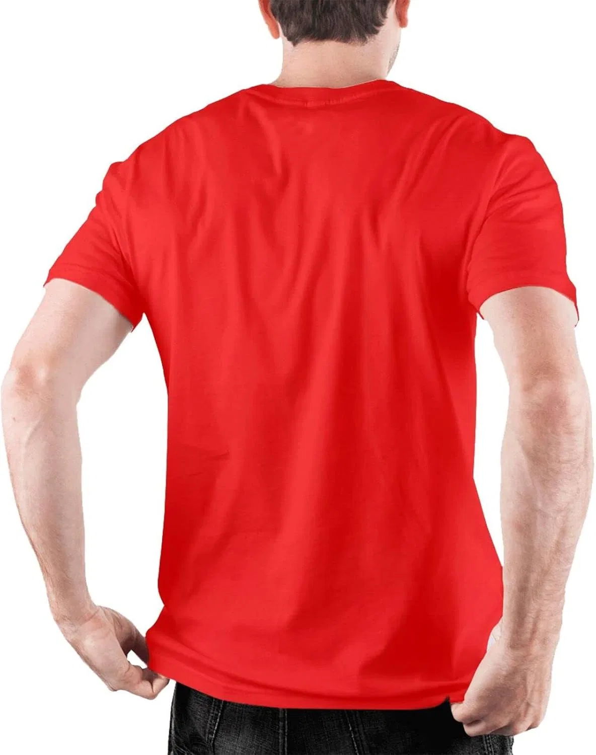 Мужская футболка с принтом Jesus Crewneck Backup, Red — фото 2