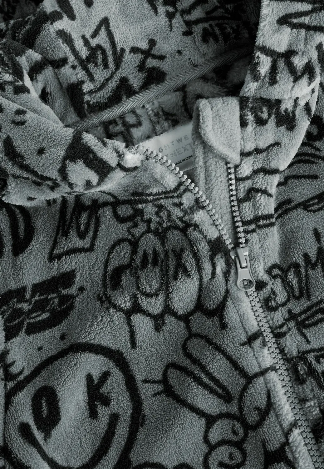 Флисовый комбинезон. - стандартный крой - пижама Next, Grey Black Gamer — фото 3