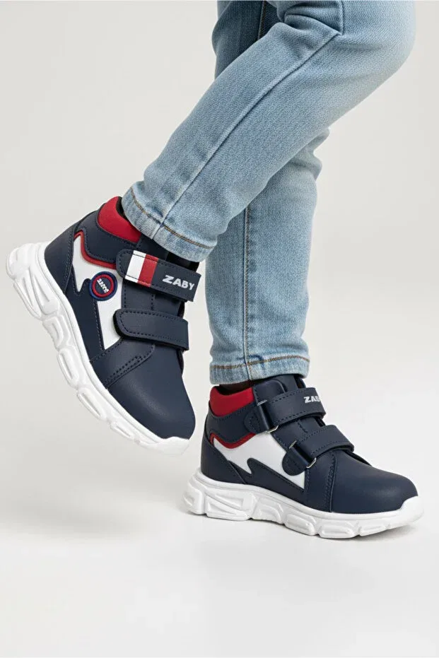 Детские ботинки для девочек на липучке Tofisa, Navy Blue