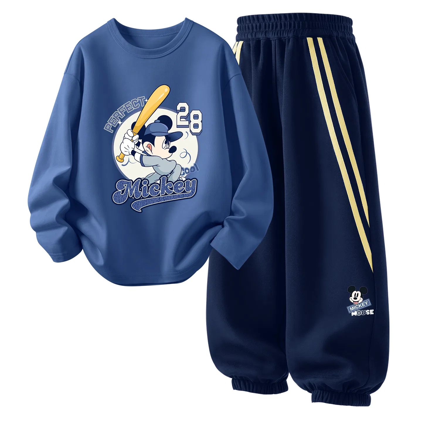 Детский спортивный комплект с принтом, Disney, Dibaofei Gray Blue+Dihappy K_Right Side Hidden Navy