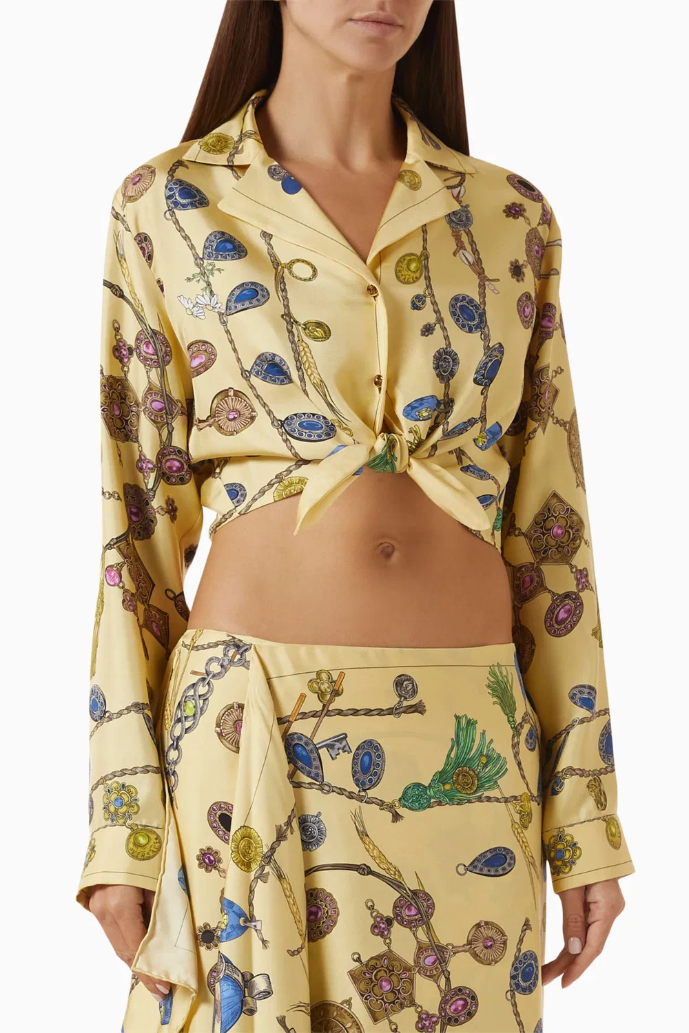 Рубашка с принтом Broken Jewels Print Versace