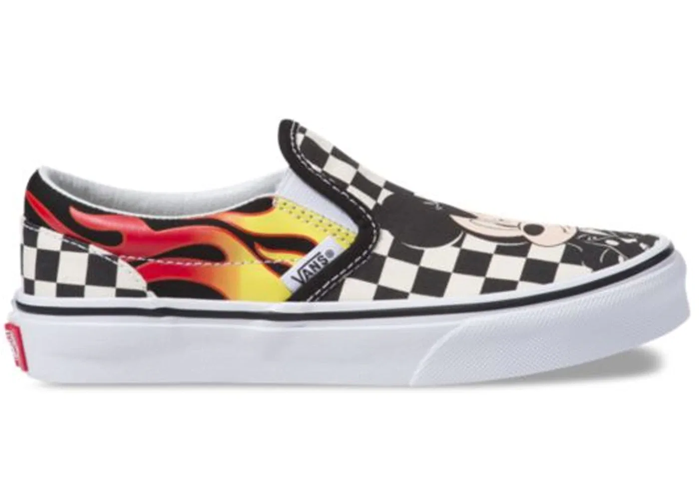 Детские кеды Vans Slip-On Disney Mickey and Minnie, Mickey Mouse And Minnie Mouse/Checker Flame