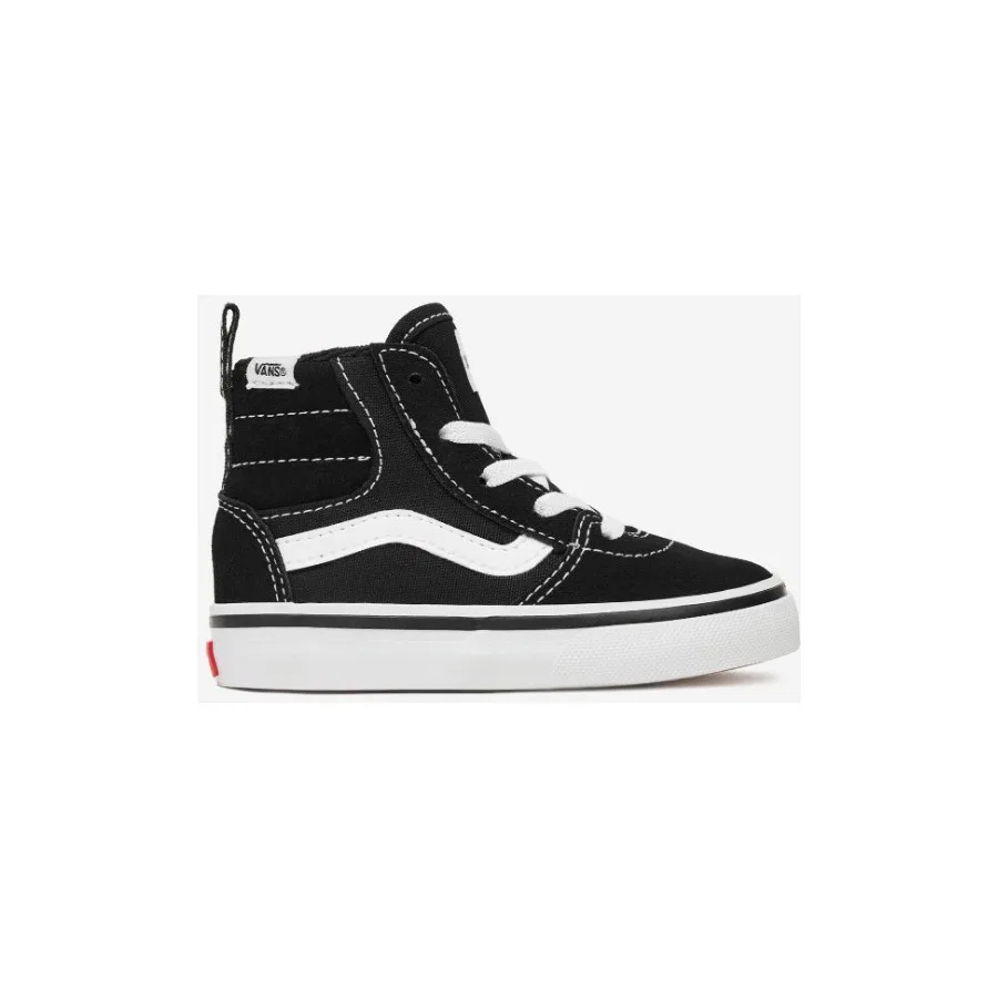 Детские кроссовки на молнии Ashwood Hi Decon Side Zip Vans, Черно-белый