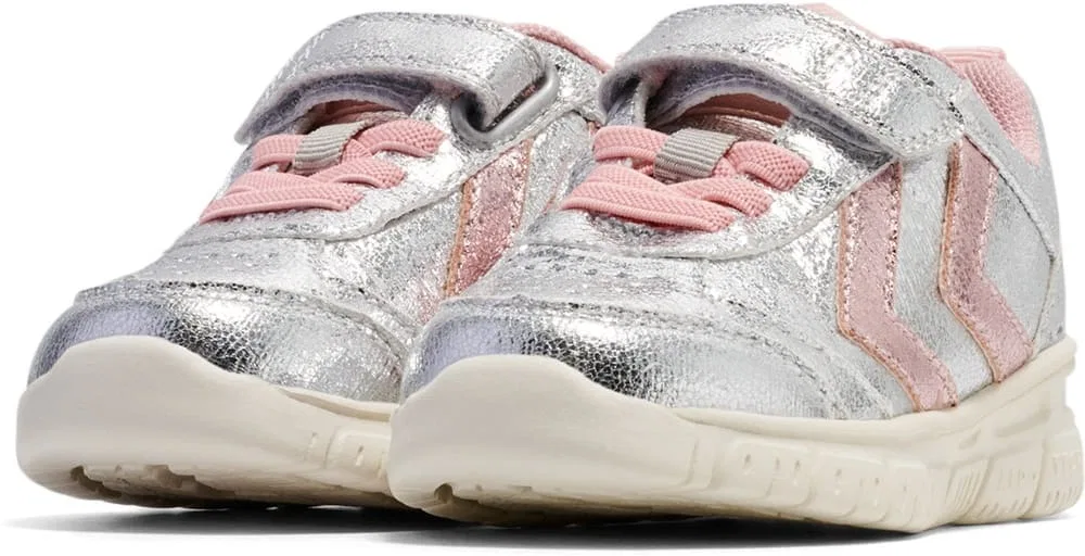 Кроссовки спортивные детские Crosslite Glitter Infant Hummel, серебристый — фото 2