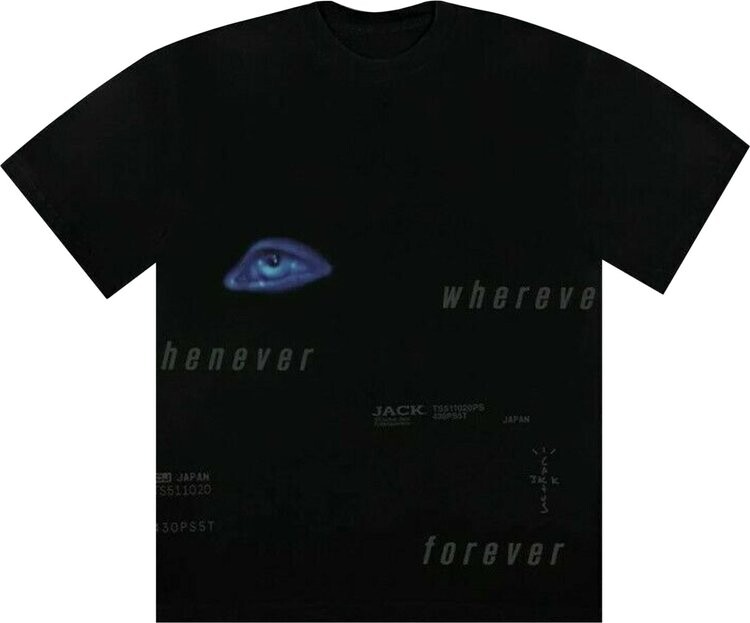 

Футболка Cactus Jack by Travis Scott Digital Eye T-Shirt II 'Black', черный