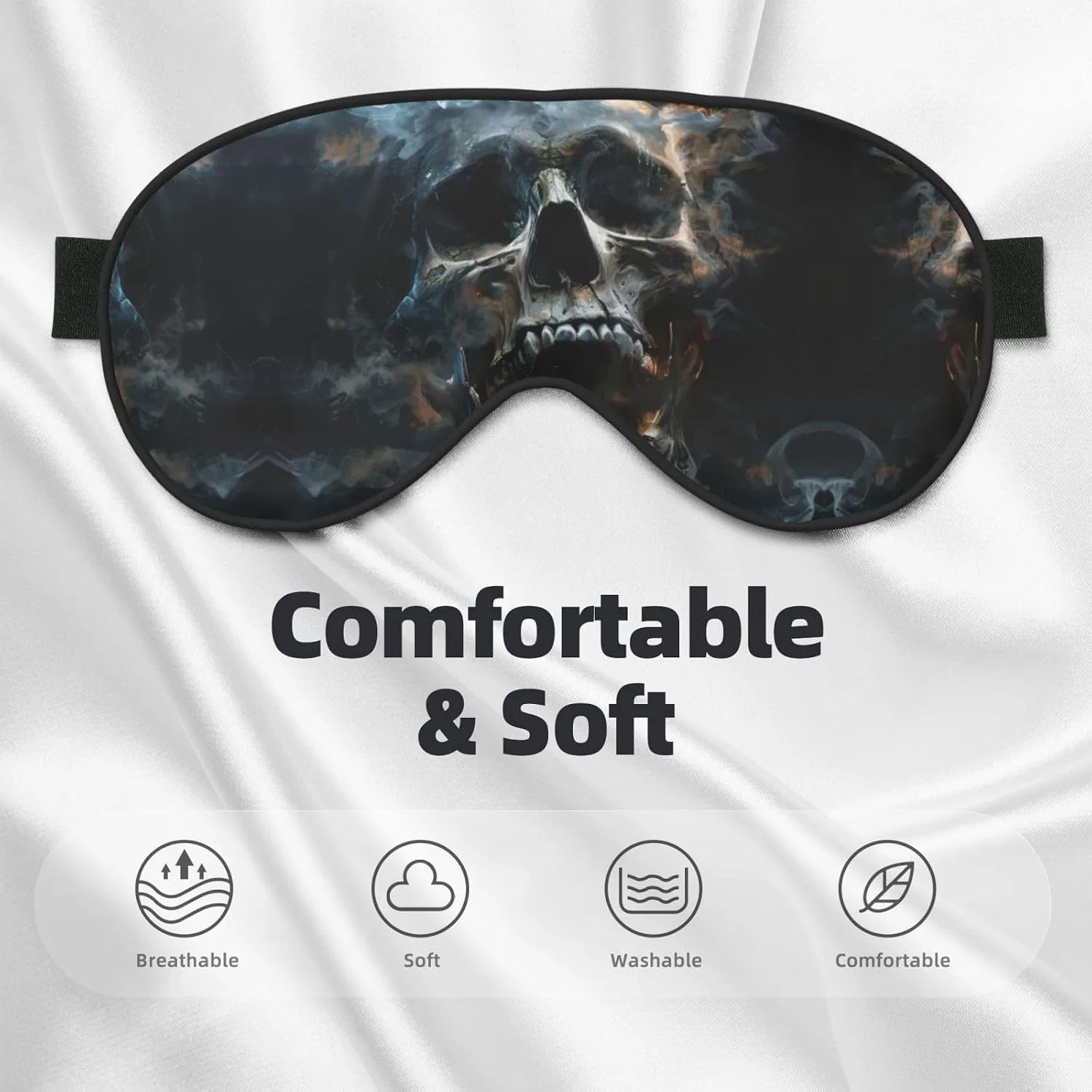 Маска для сна Soft Sleep Mask, SSIMOO, Черный — фото 3