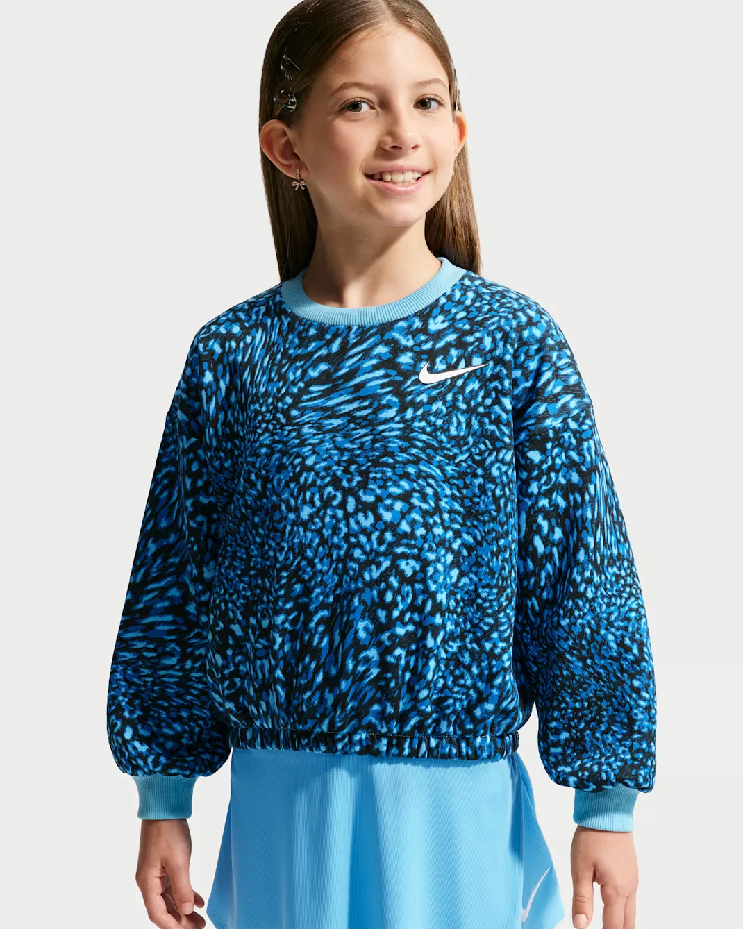 Комплект Nike для малышей (свитшот и шорты с принтом), Football Blue — фото 2