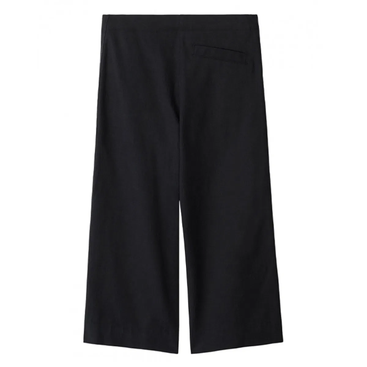 Брюки широкие с вышивкой логотипа Wide-Leg Logo Embroidered Pants Burberry, Black — фото 2