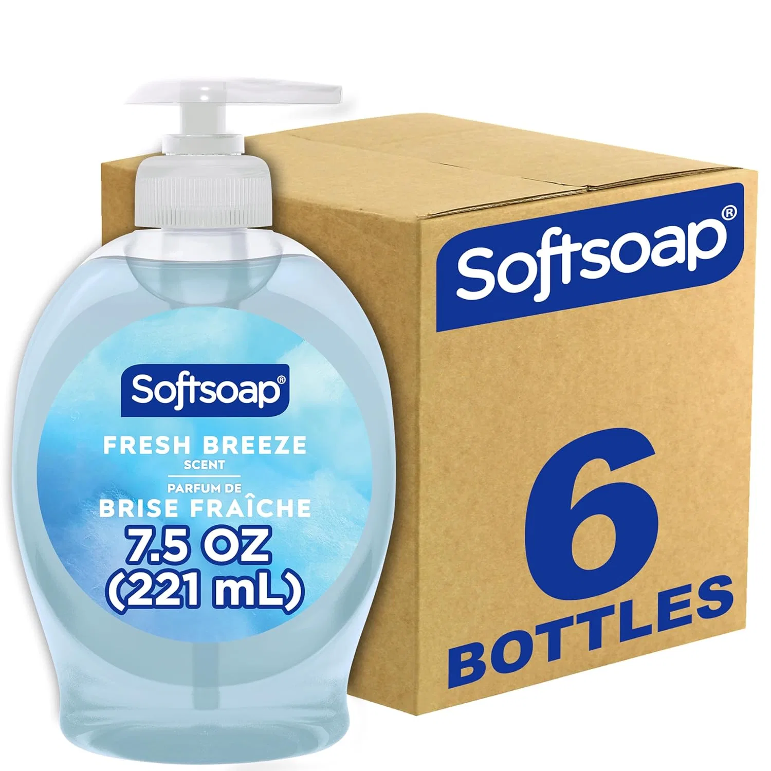 Жидкое мыло для рук Fresh Breeze, Softsoap, 6 шт по 222 мл, 1330.8 мл