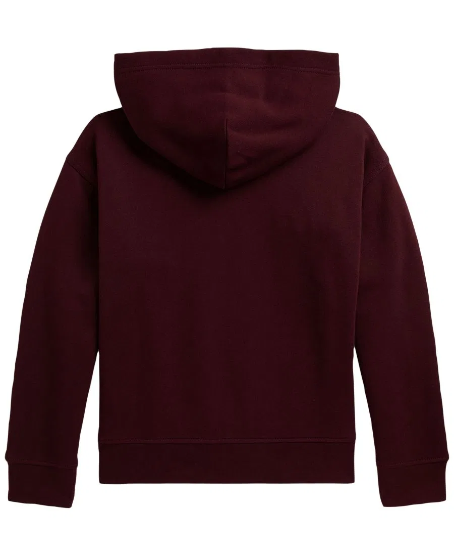 Худи из футера с вышивкой Polo RL Big Fit Logo Fleece Polo Ralph Lauren, Rich Ruby — фото 3
