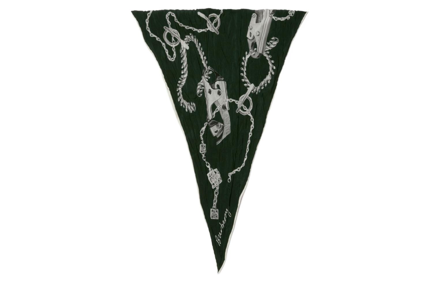 

Burberry Шёлковый шарф с рыцарским принтом, Black