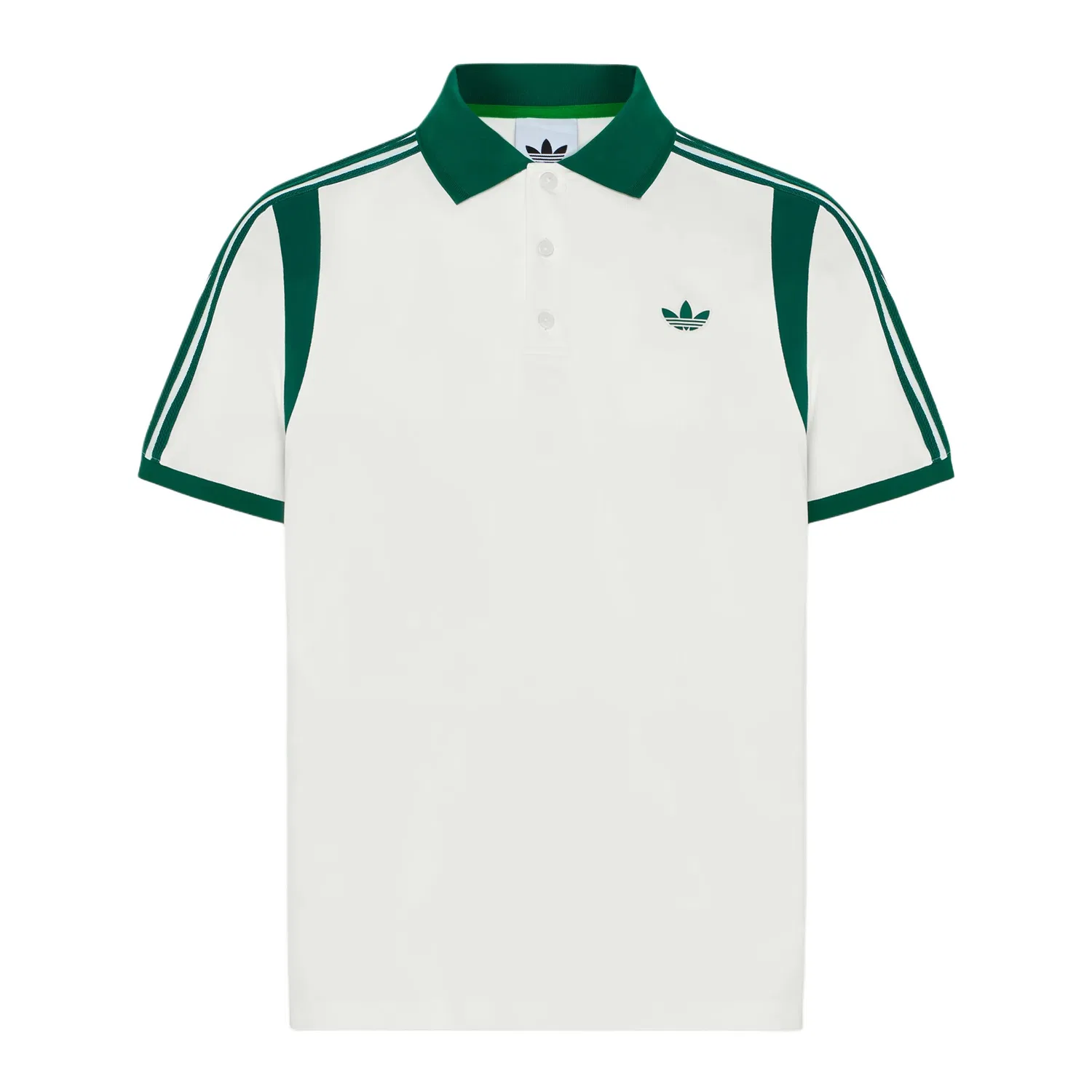 Мужское поло с воротником Tennis Style Collection, Adidas Originals, Jade White/Forest Green