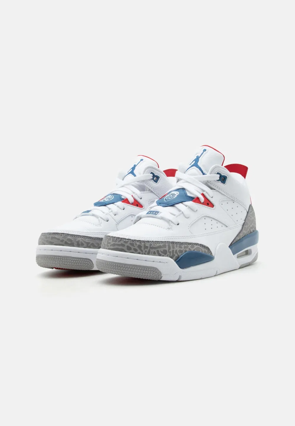 Son of Mars унисекс - высокие кроссовки Jordan, White/True Blue/Varsity Red/Light Smoke Grey/Smoke Grey — фото 2