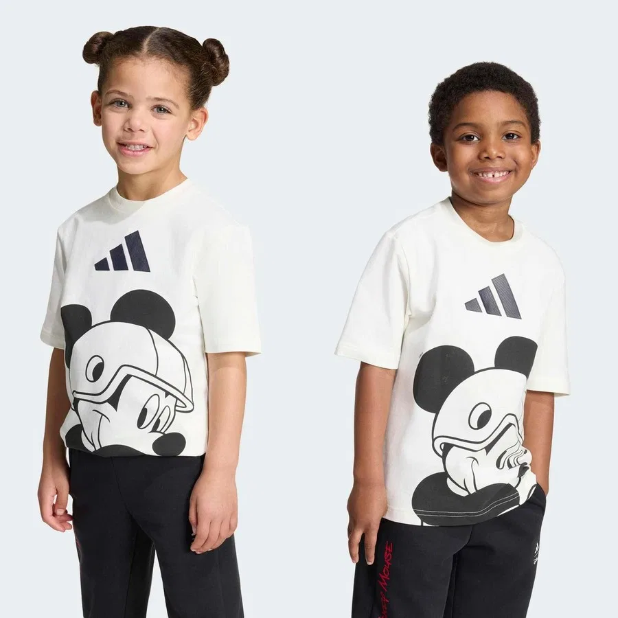 Детская футболка с принтом Disney Mickey Mouse adidas, Белый