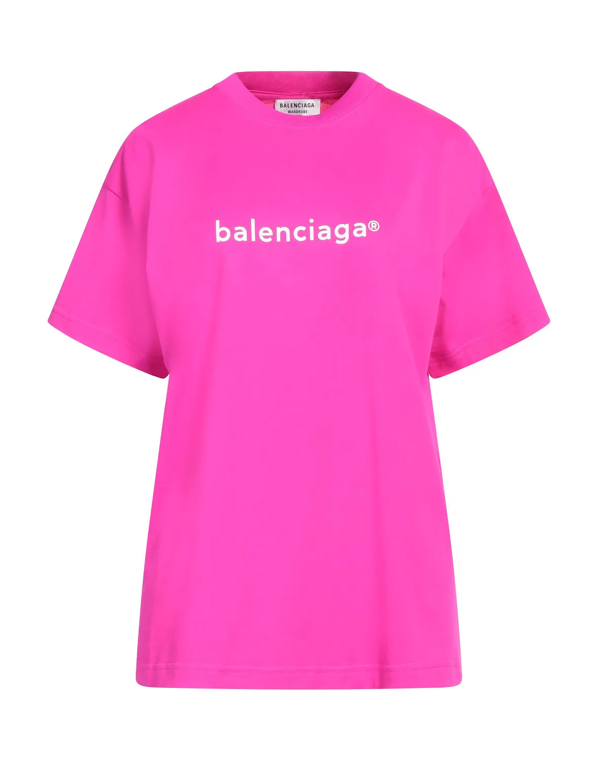 Женская футболка свободного кроя с принтом Balenciaga, фуксия