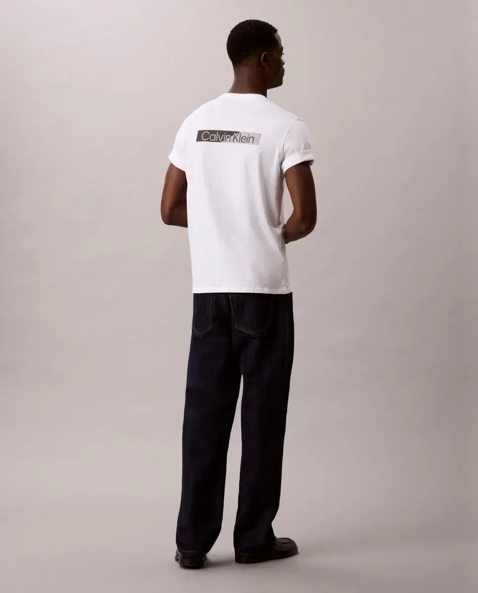 Мужская футболка хлопковая Calvin Klein, Blanco — фото 2
