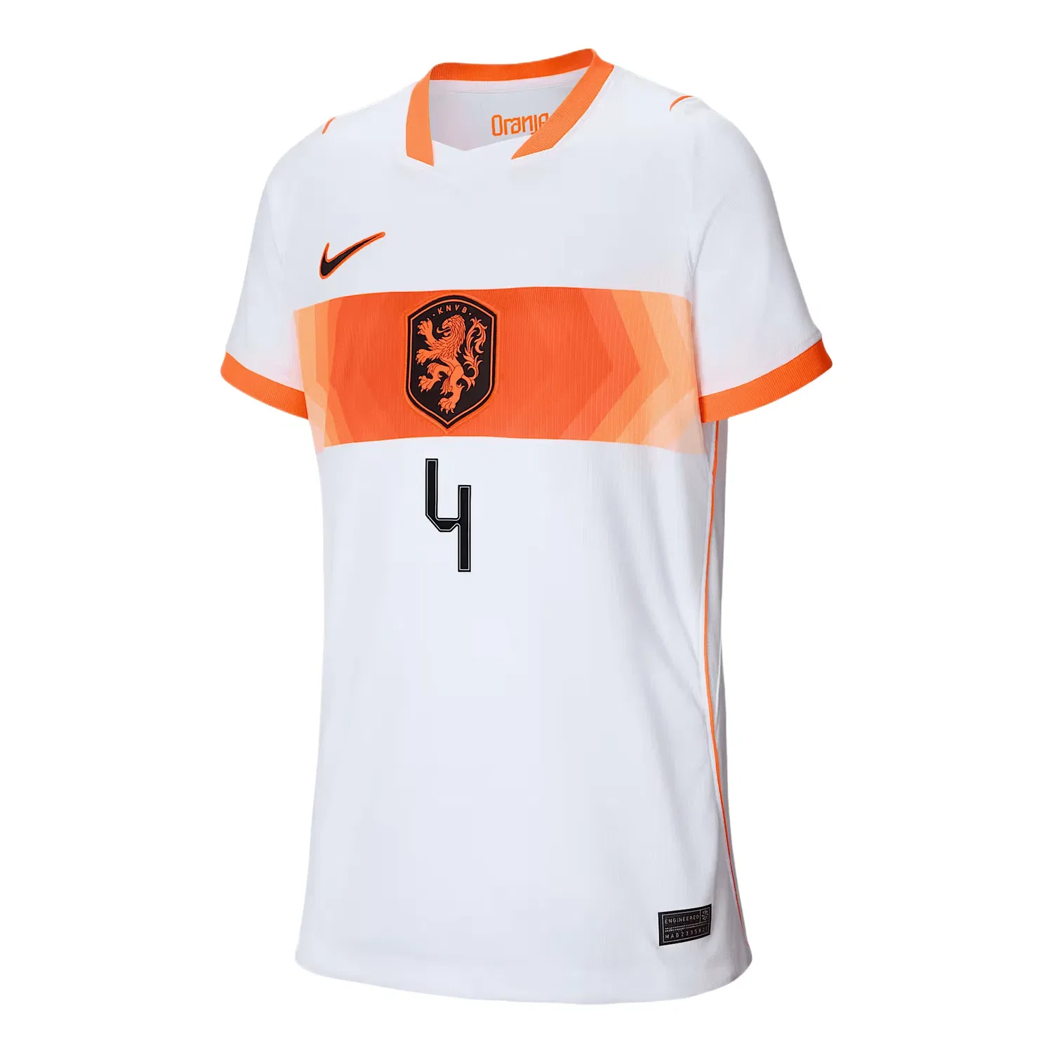 Детская футболка с принтом Нидерландов Virgil van Dijk Nike, белый — фото 2