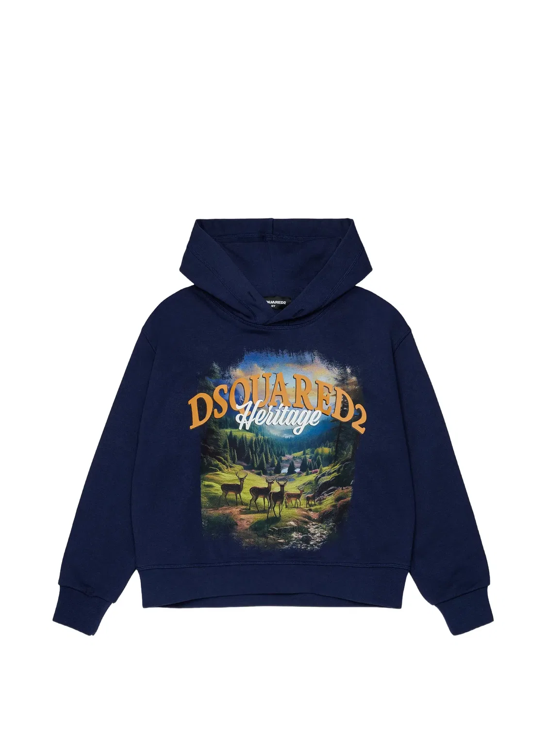 DSQUARED2 Худи с графическим принтом, синий