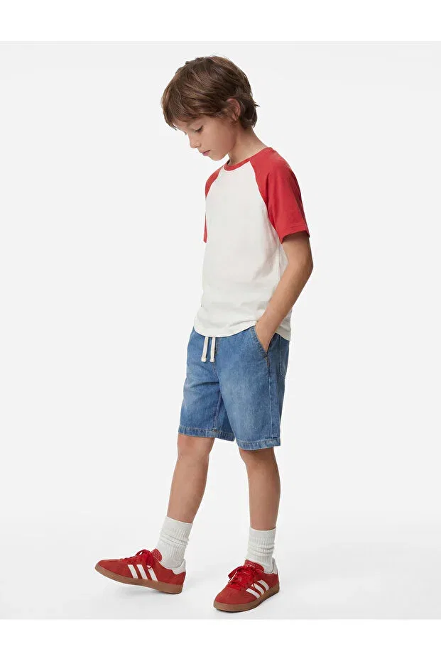 Детские шорты для мальчиков джинсовые Koton, Middle Indigo — фото 2