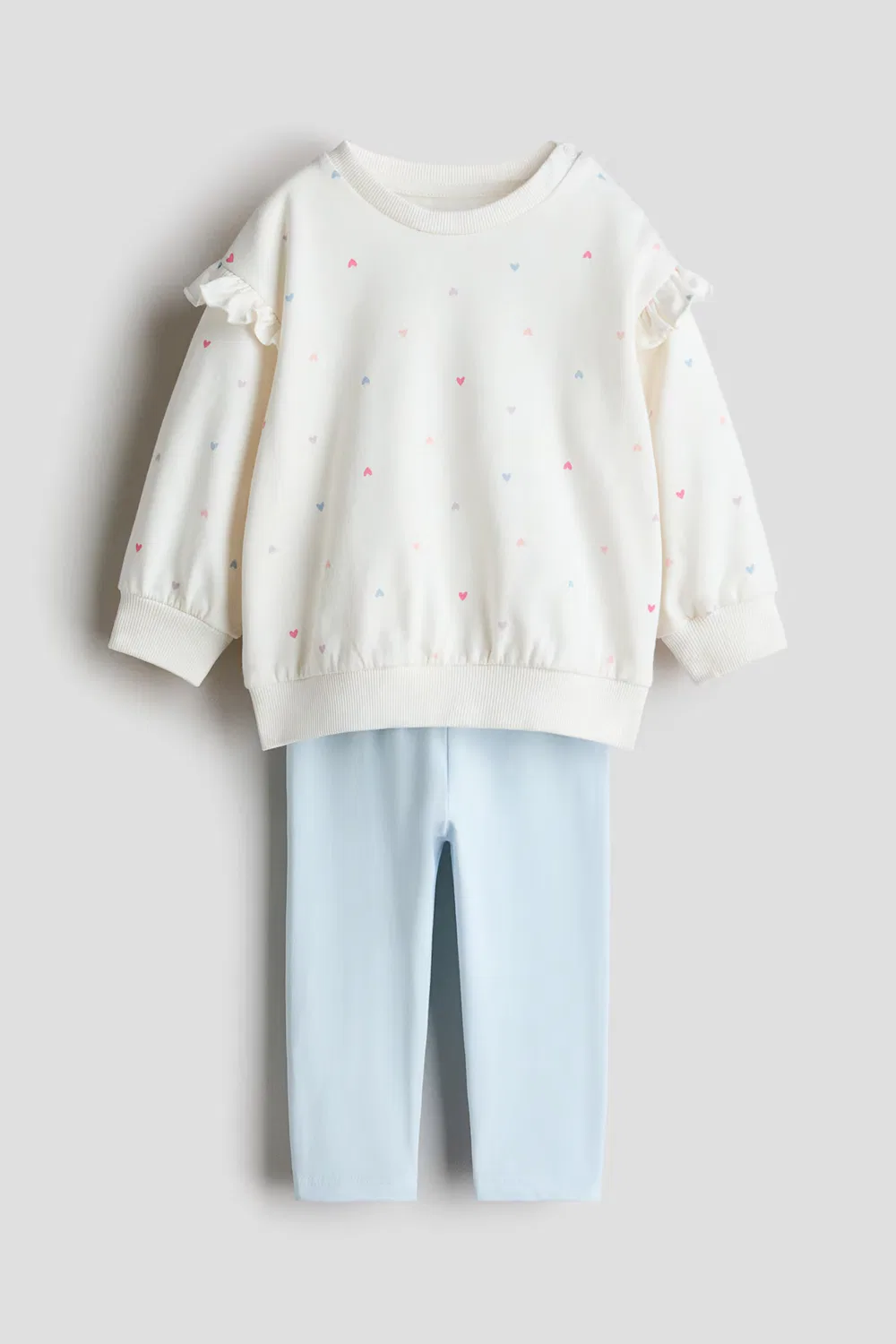 Комплект из двух предметов: толстовка и леггинсы H&M, Hellblau/Herzen