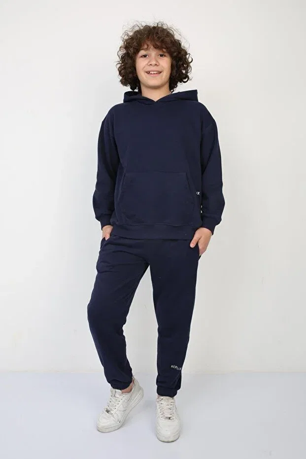 Детский спортивный костюм с капюшоном Replix, Navy Blue