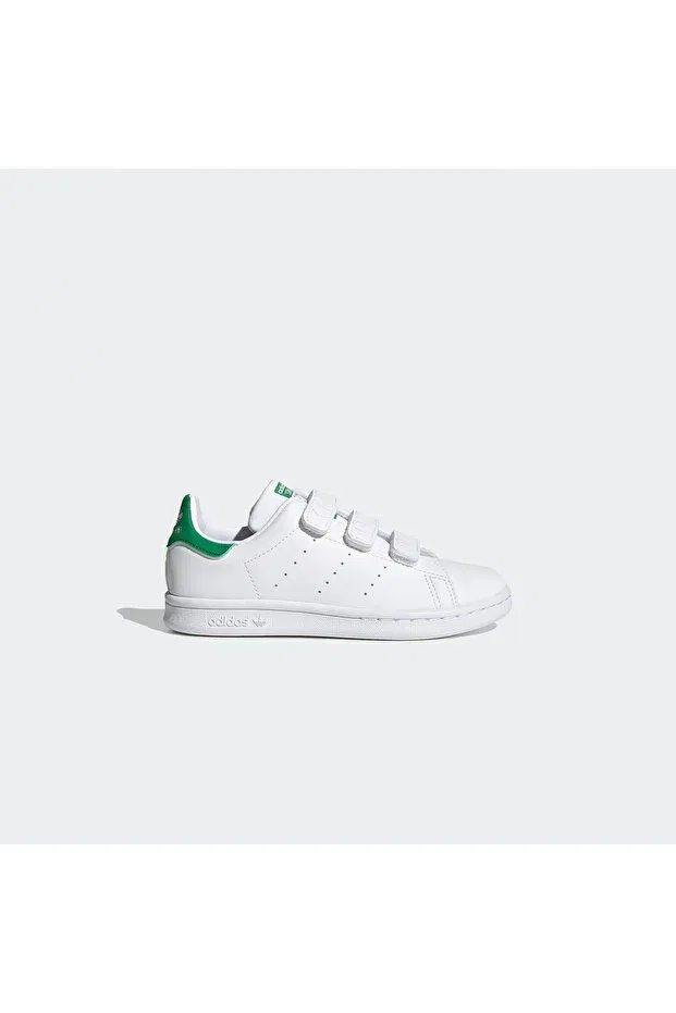 Детские кроссовки для девочек кожаные Stan Smith Kids Adidas, White