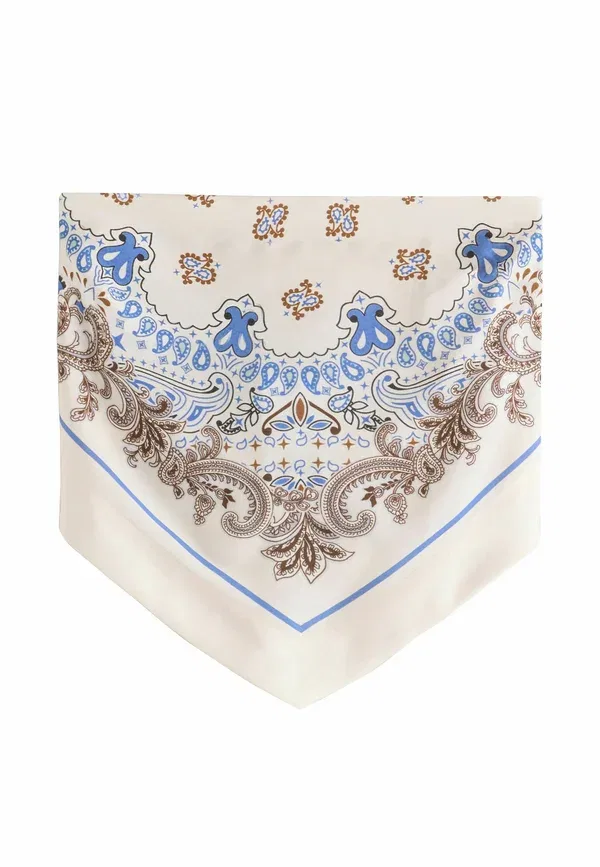 Топ с узором пейсли Regular Fit Next, Cream Blue Paisley, голубой