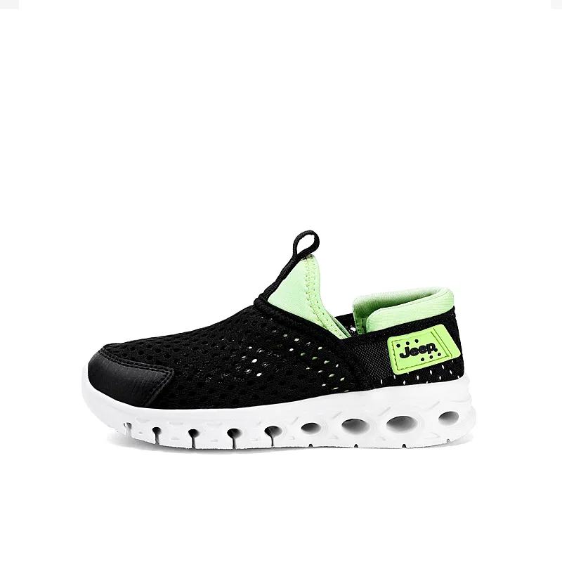 Детские кроссовки Jeep с принтом, Black Fluorescent Green