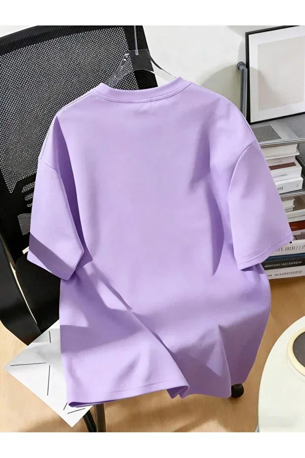 Детская футболка для девочек с принтом Cappybara patterned Cc Collection, Lilac — фото 4