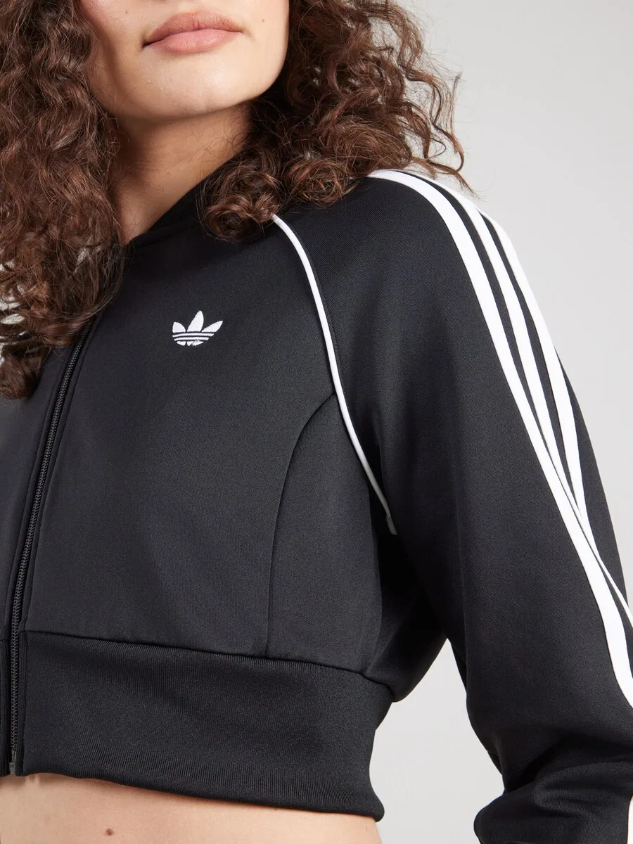 Худи на молнии ADIDAS ORIGINALS 'SST' черного цвета — фото 2