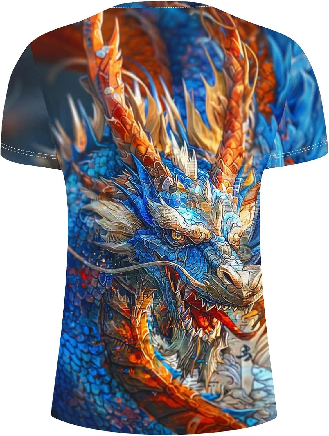 Мужская футболка с драконом Short Sleeve Tees, Multicolor — фото 3