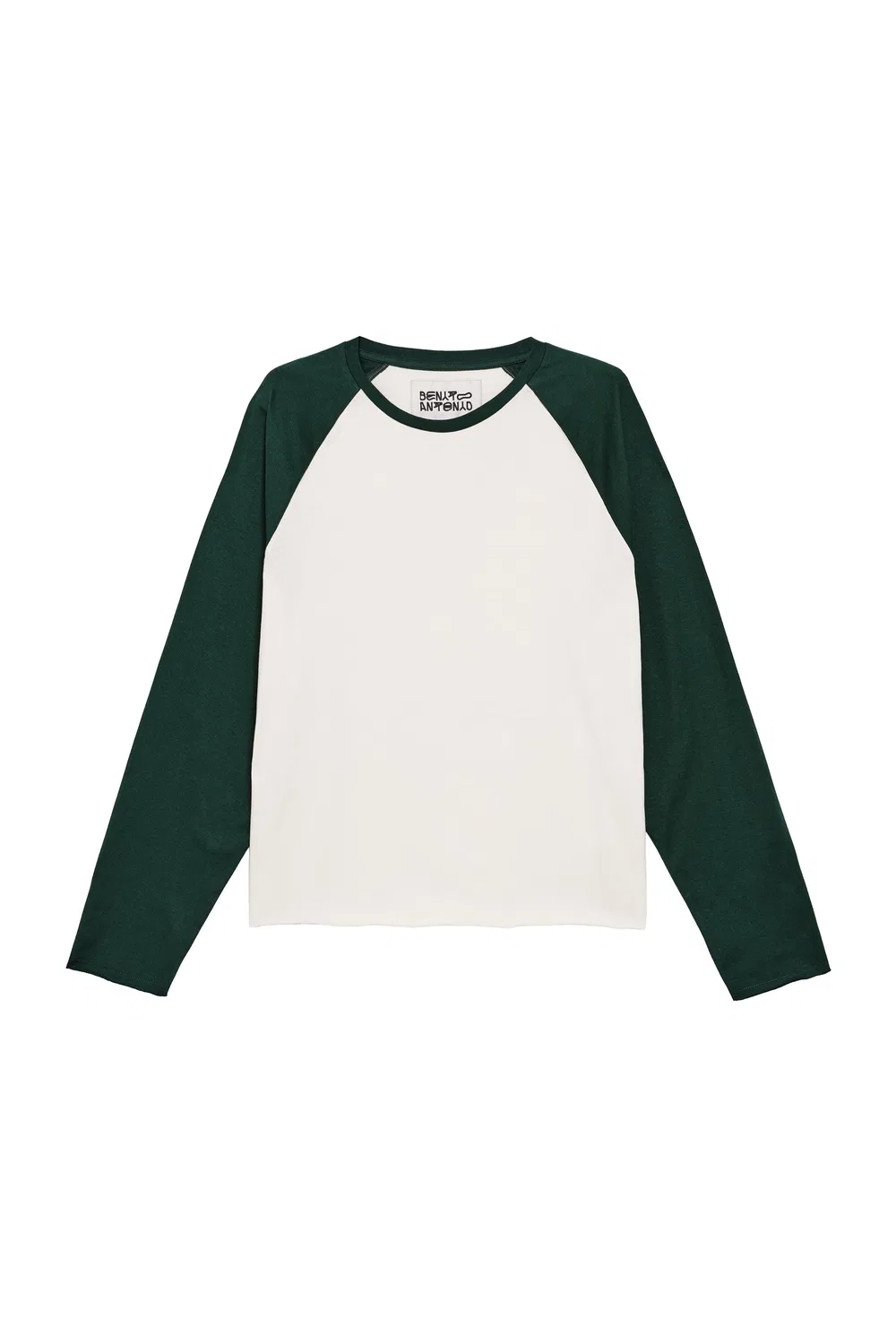 Укороченная футболка с цветовыми блоками ZARA, Greens — фото 2