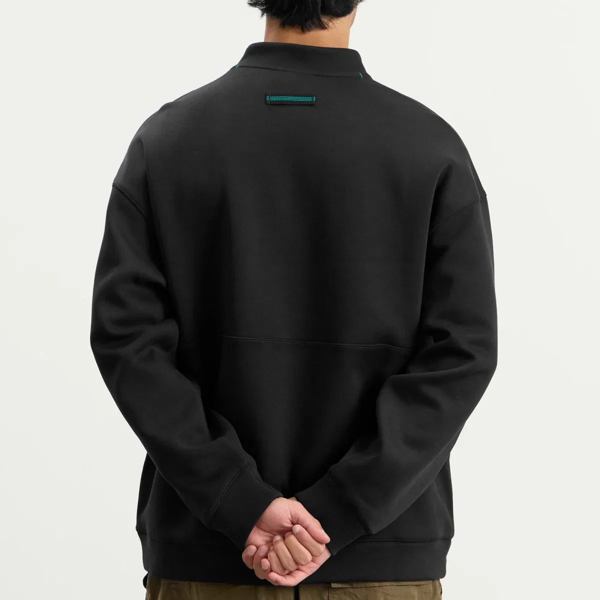 Мужской свитшот с полузастежкой Eqt half zip Adidas, Black — фото 3