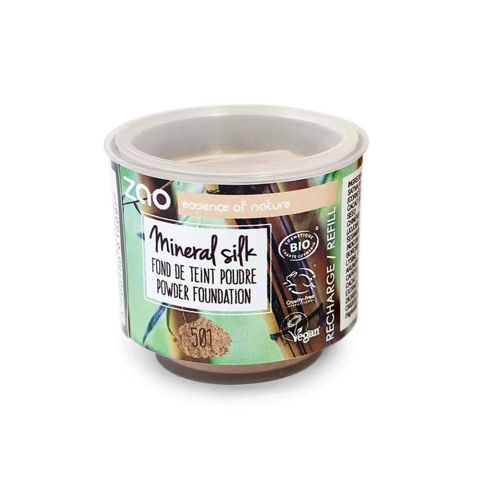 Минеральная пудра рассыпчатая ZAO Mineral Silk 501, 13.5 г, Beige Zao Essence Of Nature