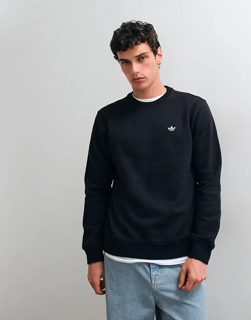 Толстовка Adidas Originals Trefoil Essentials с небольшим логотипом, черный