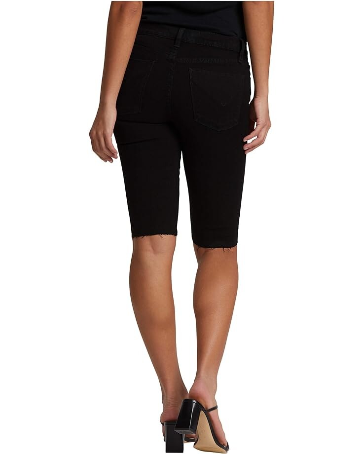 

Шорты Hudson Jeans Amelia Cutoffs Knee Shorts in Black, черный