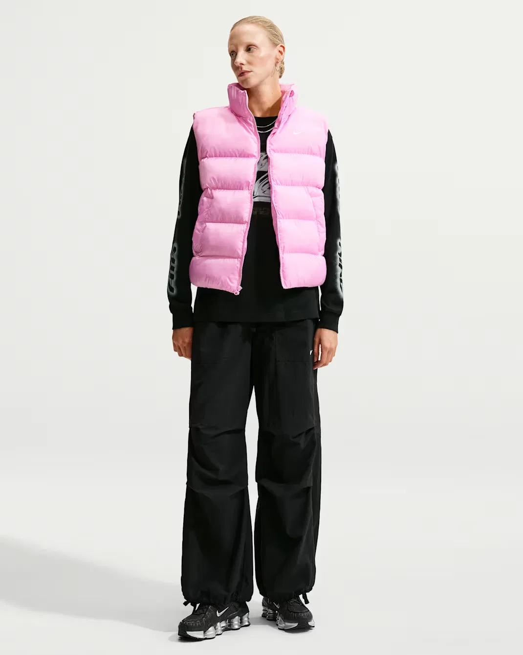 Женский терможилет Therma-FIT Nike Sportswear, Pink Rise/Sail — фото 4
