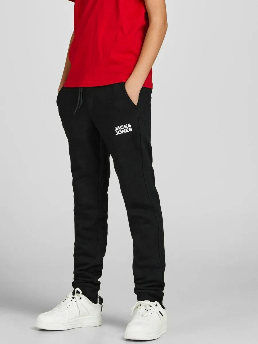 Детские зауженные брюки 'JJIGORDON' черного цвета Jack & Jones Junior — фото 3