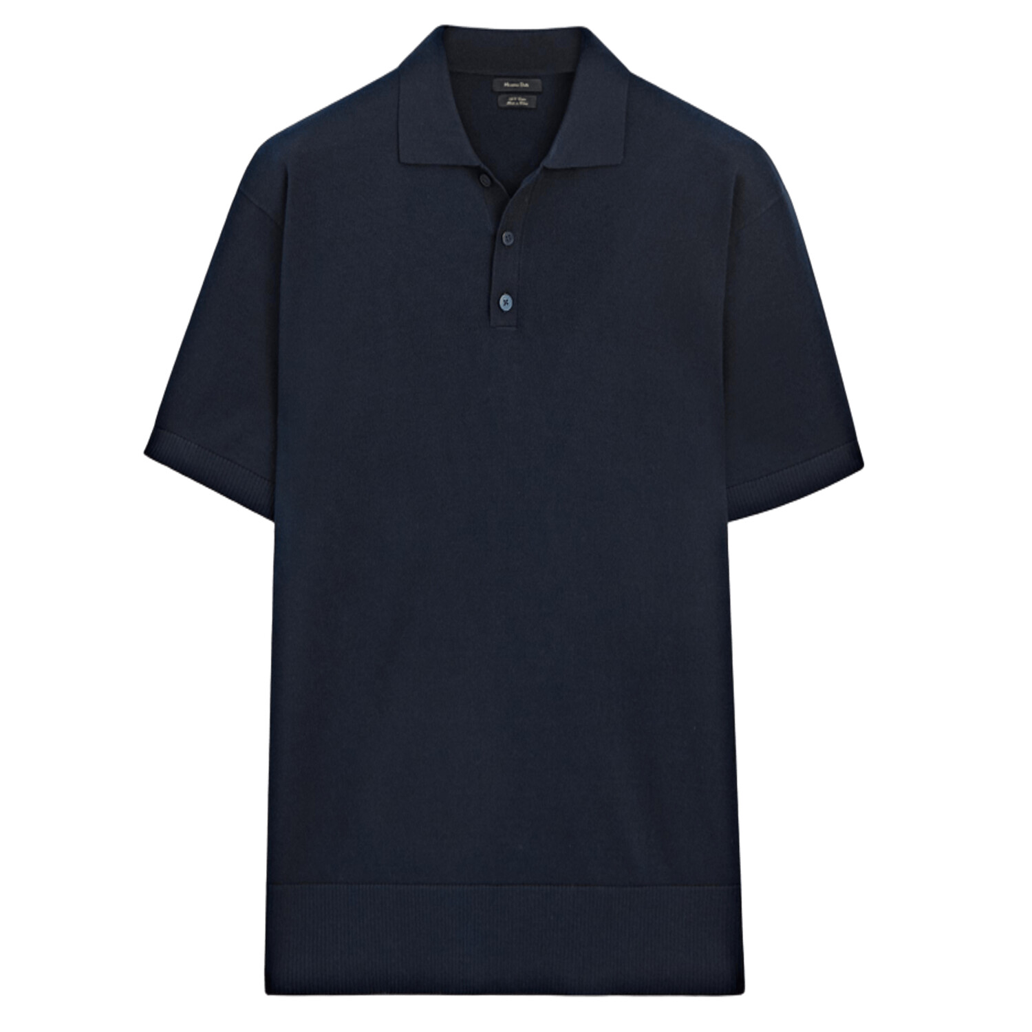 

Футболка-поло Massimo Dutti Short sleeve knit, темно-синий